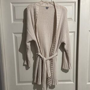 Aerie Cream Belted Cardigan